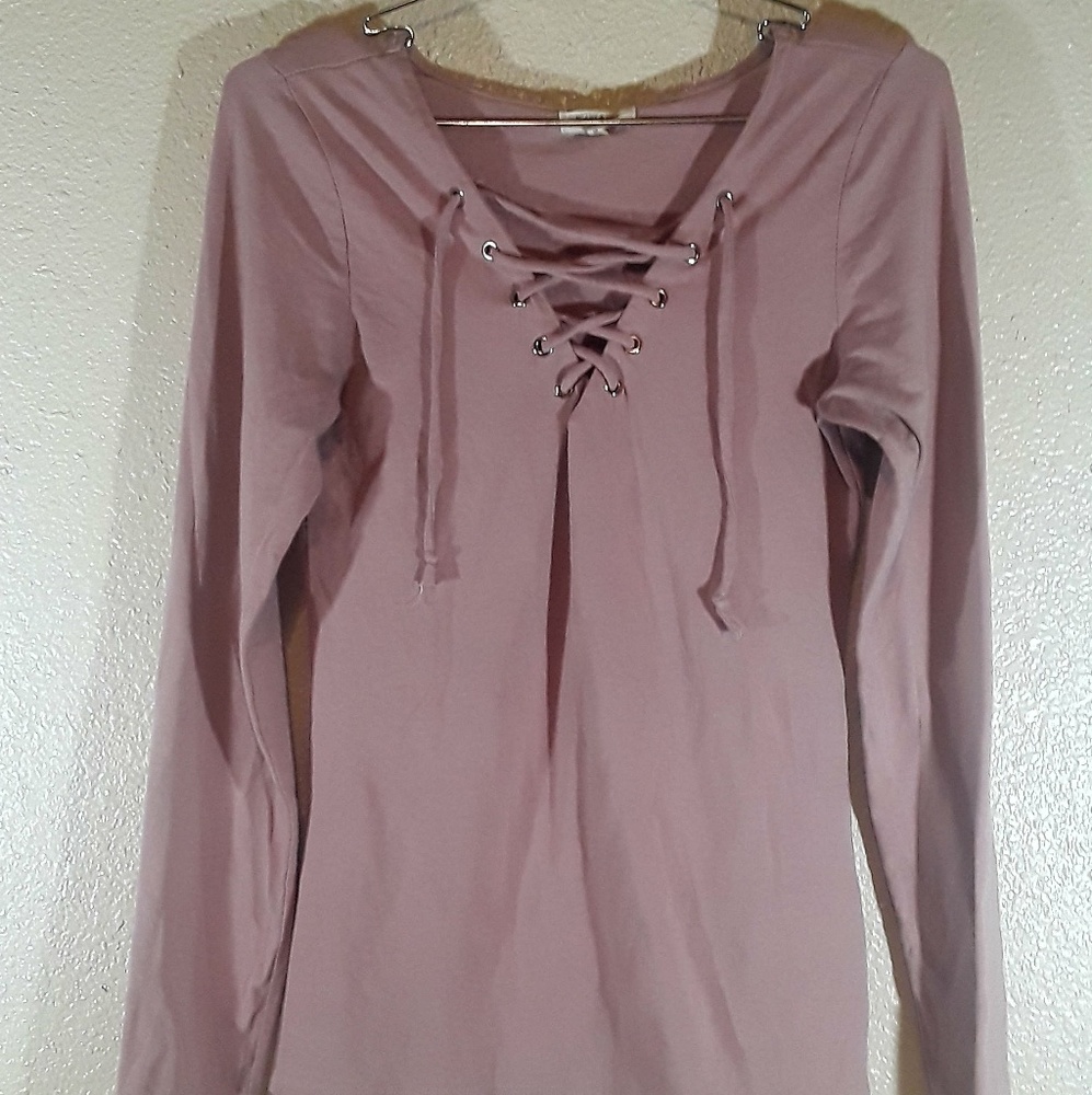 Long sleeve Lace up Shirt